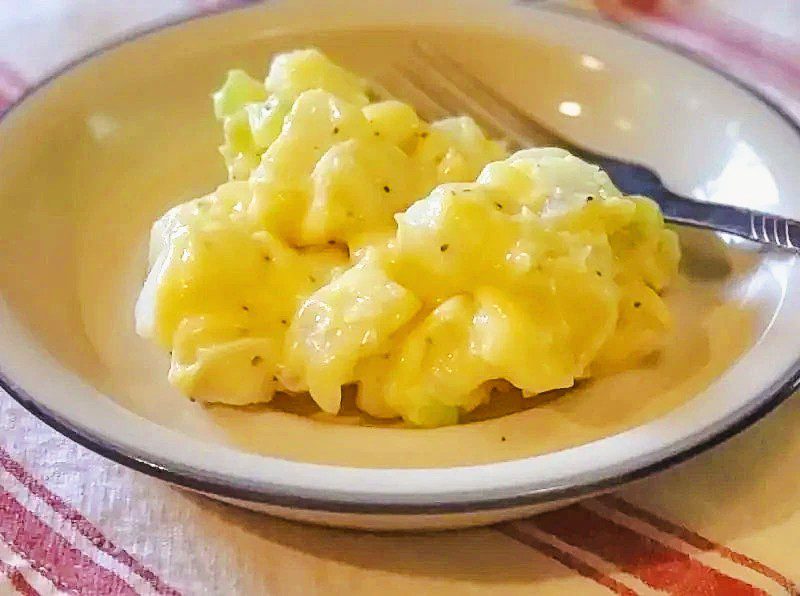 old-fashioned potato salad with cooked dressing