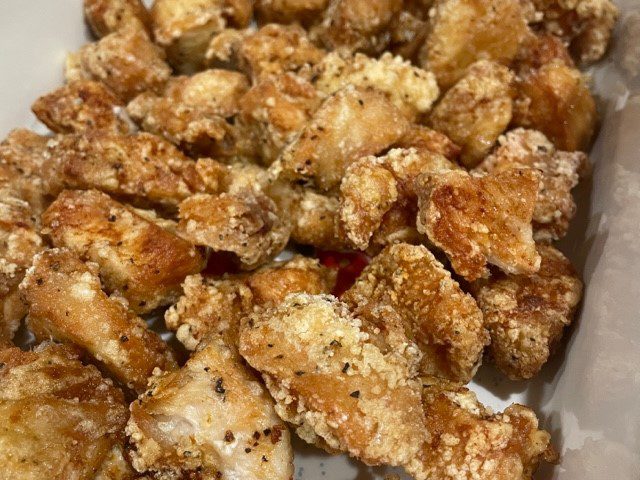 crispy pieces of fried chicken for sweet and sour chicken