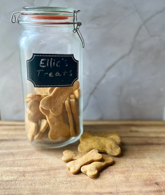 Dog treats in a jar