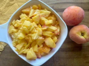 peaches prepared for peach butter