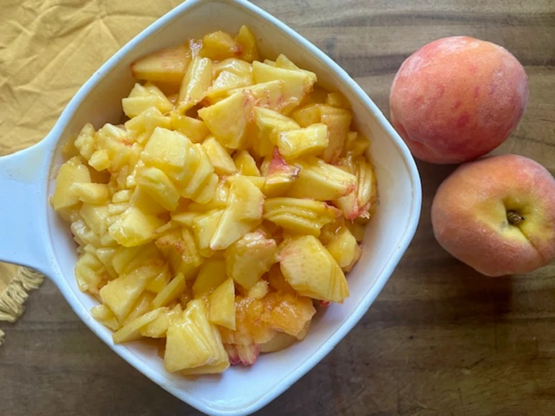 peaches prepared for peach butter