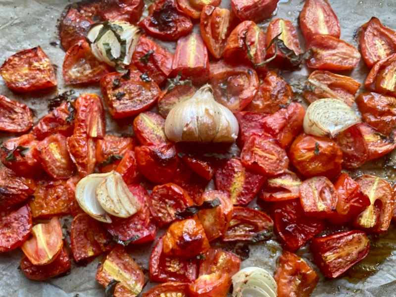 roasted veggies for tomato soup