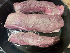 Perfect Cast Iron Venison Backstrap (Seared and Oven-finished)