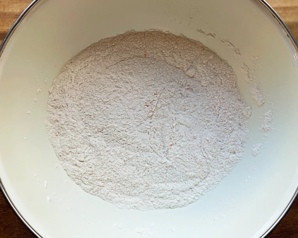 dry ingredients for cranberry orange quick bread