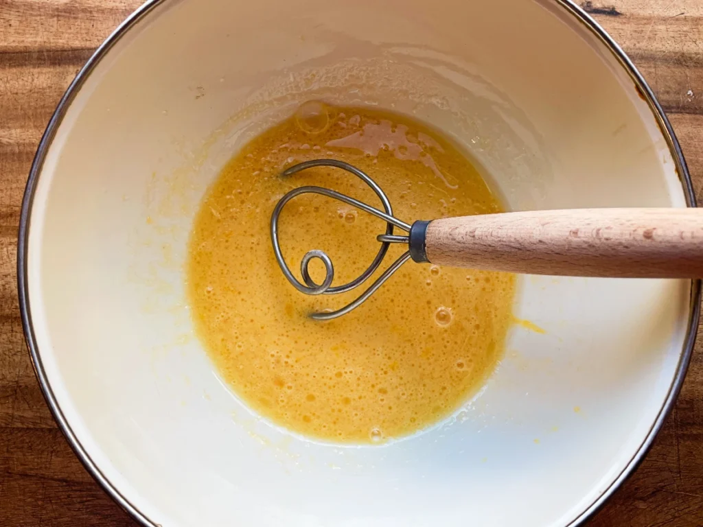 wet ingredients for cranberry orange quick bread