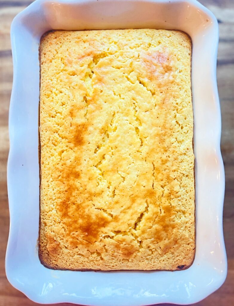 Corn Pudding with Jiffy, Sour Cream & Honey (Sweet, Cozy & Foolproof)