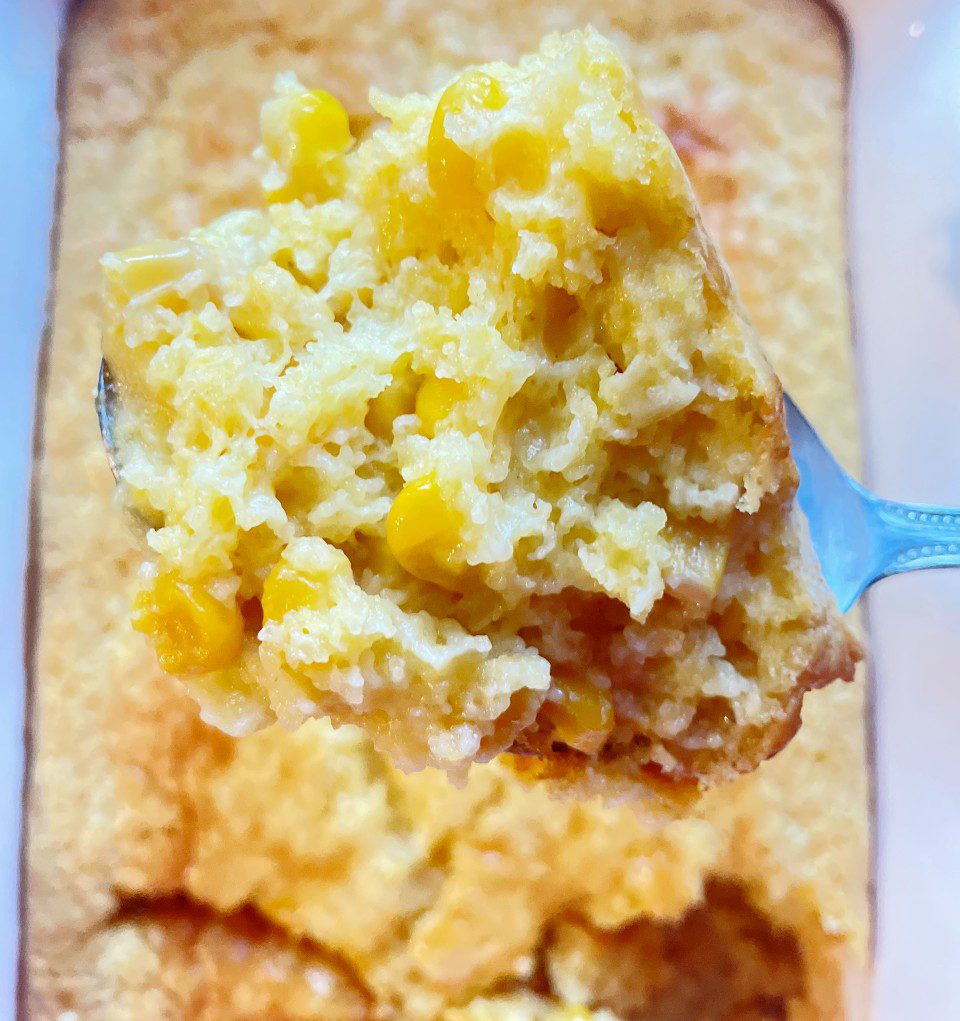 Corn Pudding with Jiffy, Sour Cream & Honey (Sweet, Cozy & Foolproof)