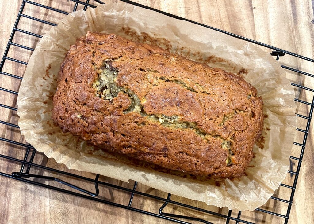 Freshly baked banana nut bread