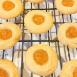 peach jam thumbprint cookies