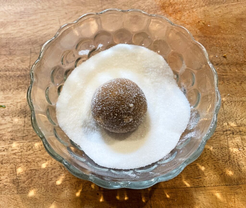 dough for soft and chewy gingersnap cookies