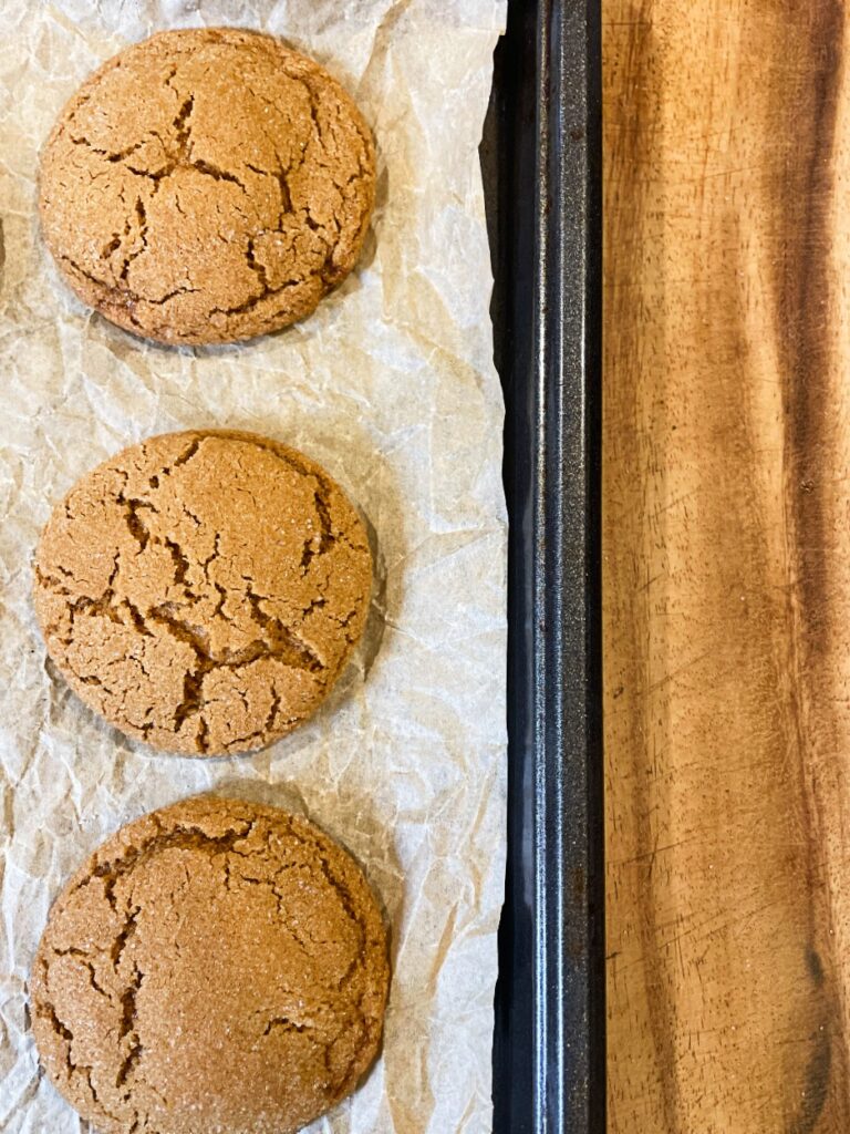 soft and chewy gingersnap cookies