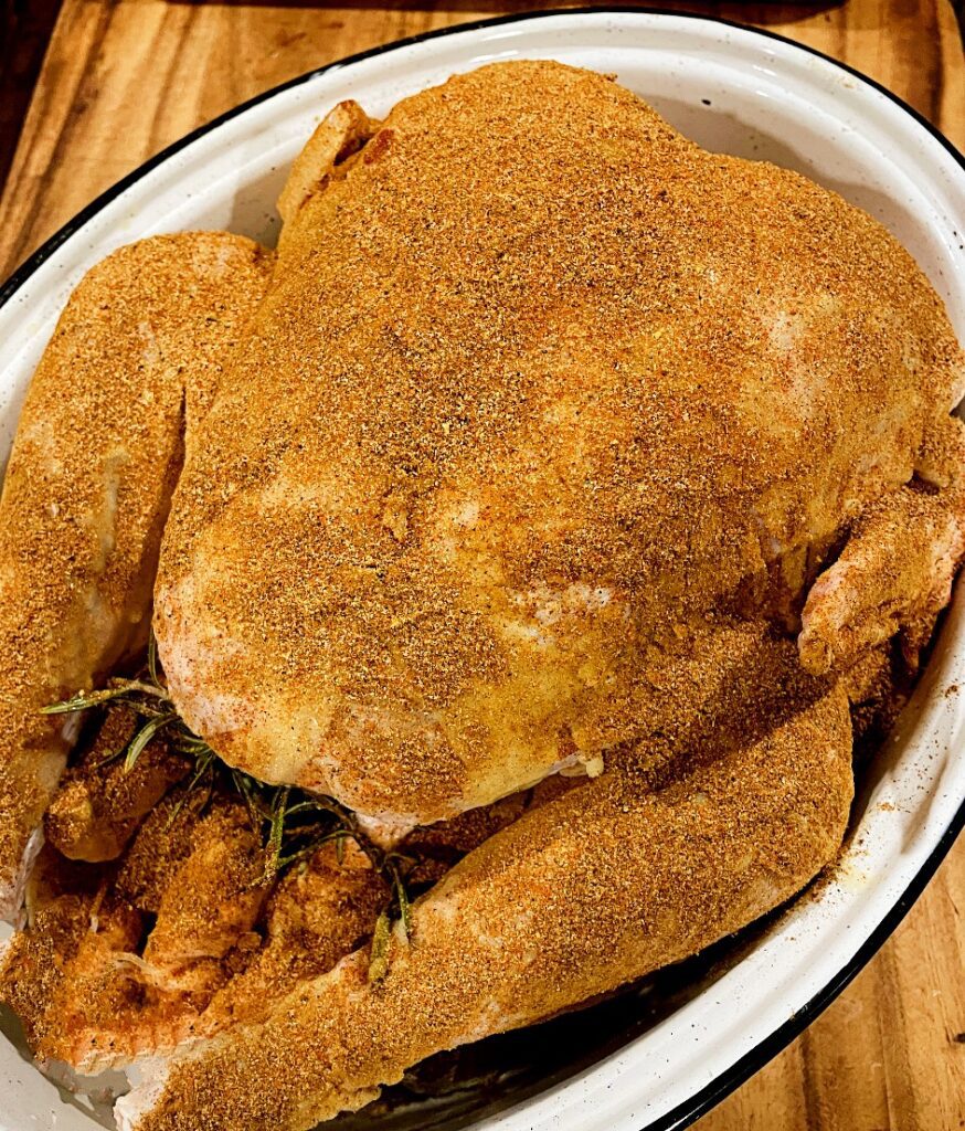 seasoned turkey for slow roasting