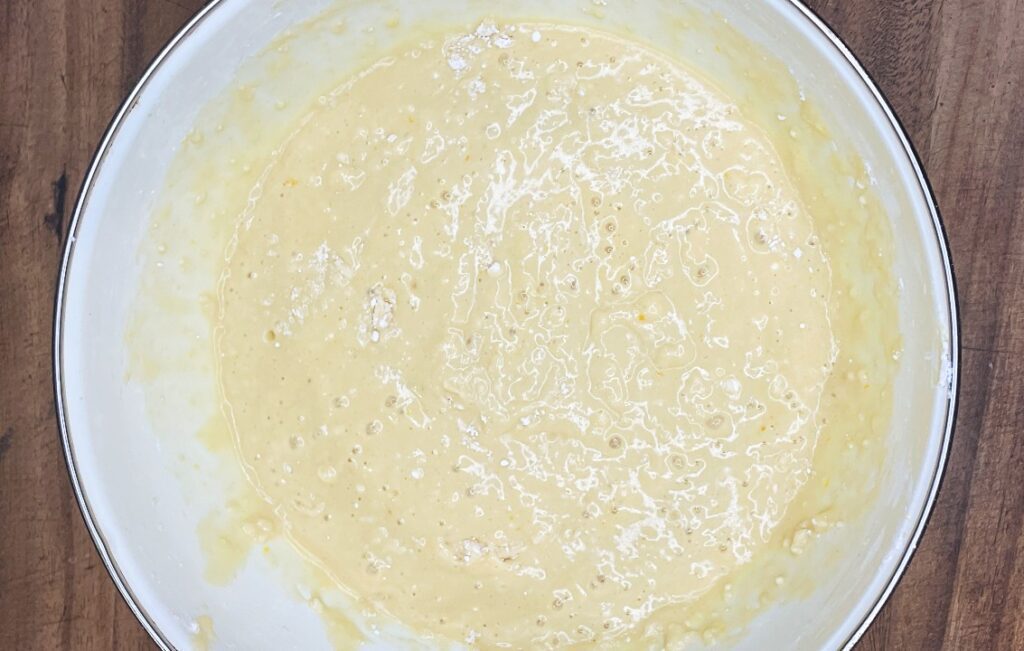 batter for blueberry muffins