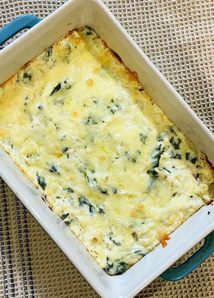 garlicky white cheddar spinach dip