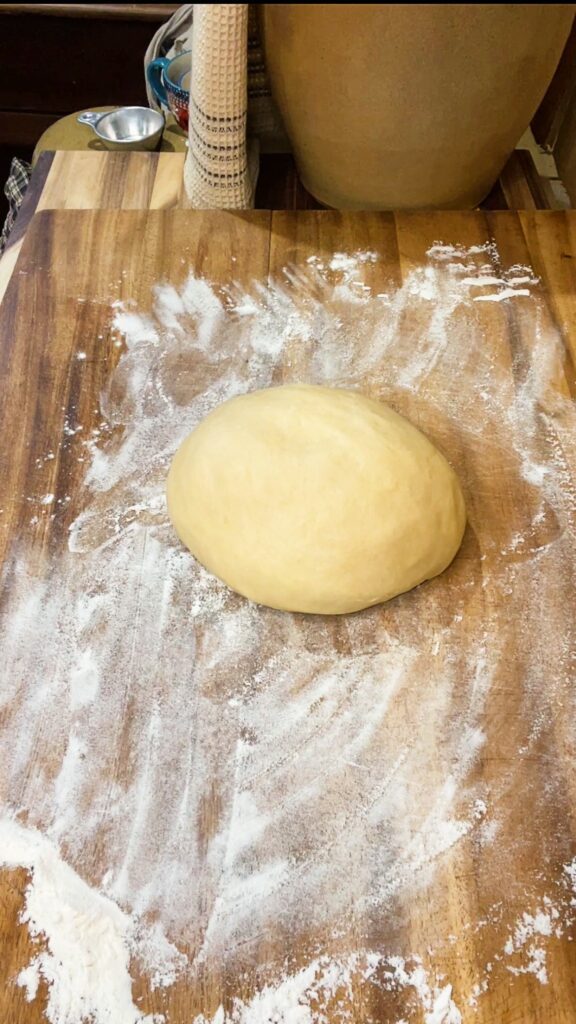 dough formed into a ball