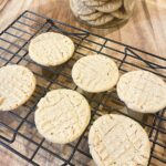 Freshly baked sourdough discard peanut butter cookies