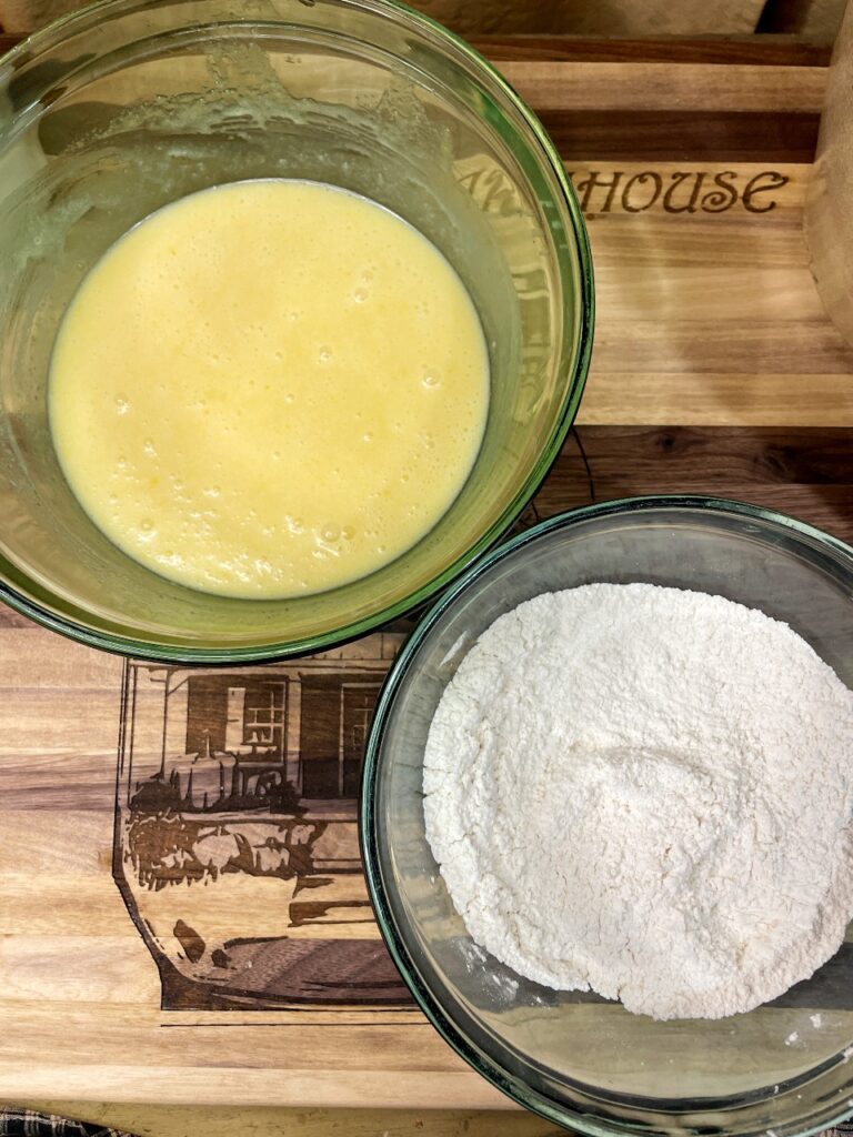 lemon blueberry loaf dry and wet ingredients