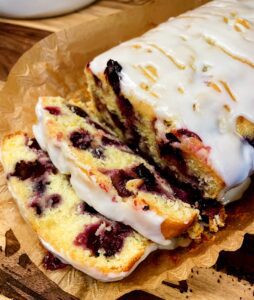 Sliced Lemon blueberry bread
