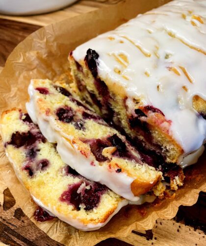 Sliced Lemon blueberry bread